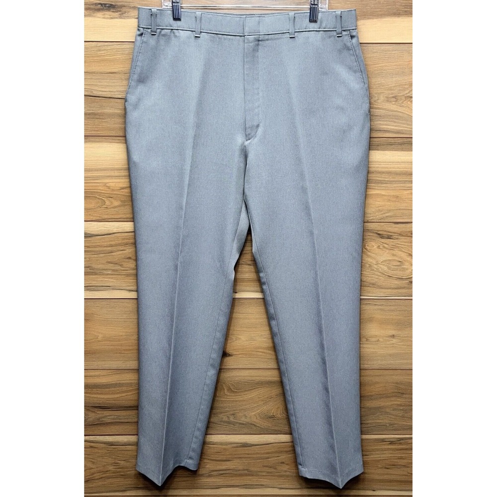 Levi's Dress Pants Men 38 X 34 Gray High-Rise Slash Pockets Straight Leg Zip Fly